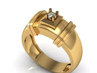 man ring 3D print model 19