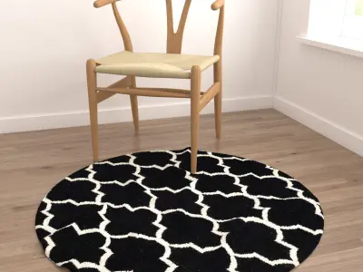 Round Rug Set 121 3D model
