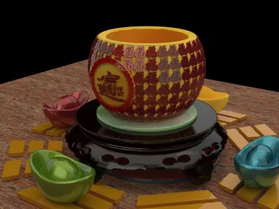 Chinese treasure bowel   3D model