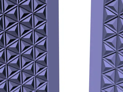 decorative engraved 3d panel 005 for print and cnc  3D print model