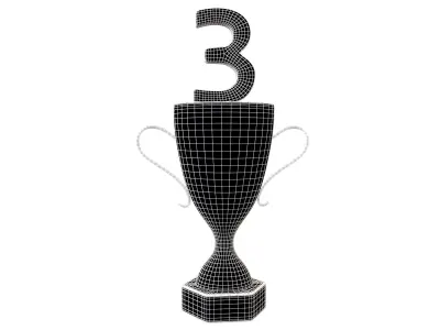 Trophy v6 001 Low-poly 3D model