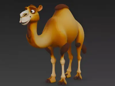 Pixar-Style 3D Camel Model 3D model