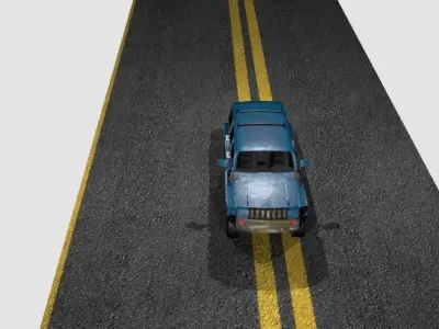 3D Rigged car Low-poly 3D model