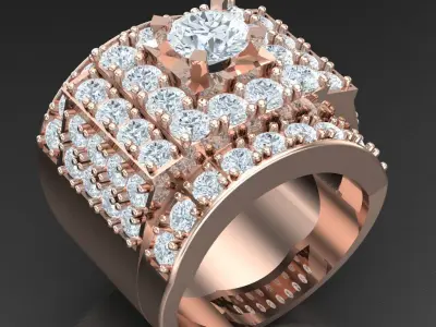 Luxury Men Rings Designs 5MR021 3D print model