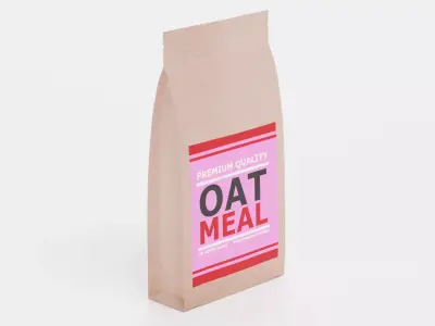 Oat Meal - Product Concept Packaging Low-poly 3D model