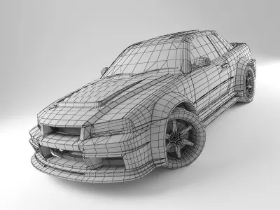Car R34 Low-poly 3D model