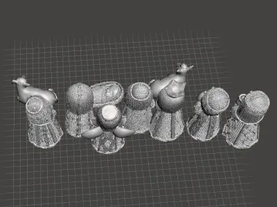 NATIVITY FULL SET 11 FIGURES MODEL CHRISTMAS ORNAMENT FAMILY 3D print model