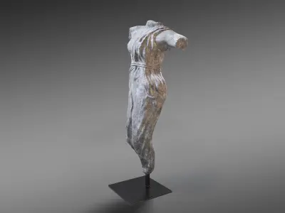 Draped Female Sculpture Restoration Hardware 3D model