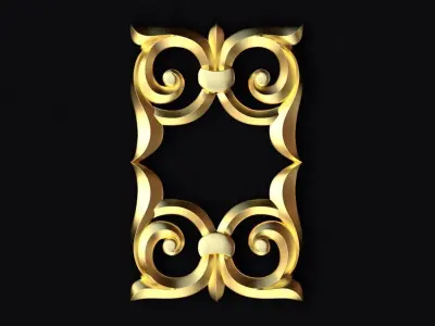 Central decor ornament for furniture 3D model 41