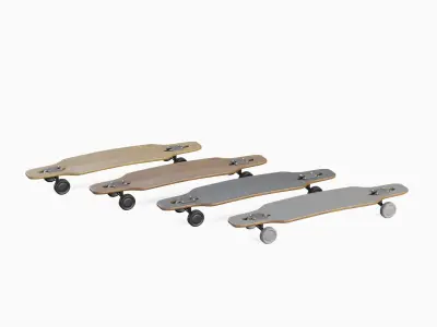 Longboard Set 3D model