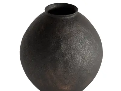 Round Metal Vase 3D model