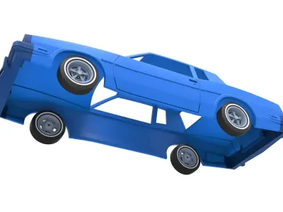 Shell and wheels Pontiac Grand Prix 1986 Scale 1 to 25 3D print model