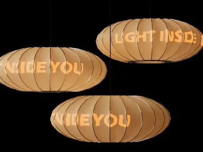 Ceiling Cloth Lamp 3D model