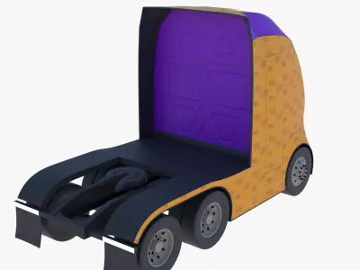 Future semitruck V PBR 3D model