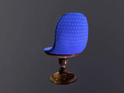 Bar Chair Low-poly 3D model