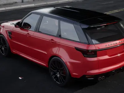 SUV Sport Range Rover Sport SVR 2018 Lowpoly Low-poly 3D model