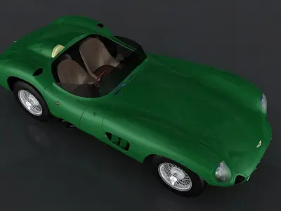 Aston Martin DBR1 Low-poly 3D model