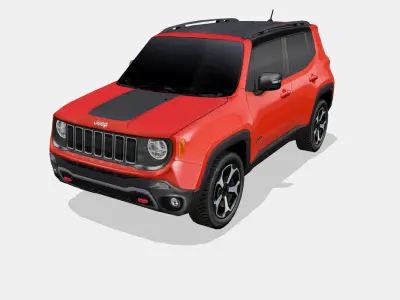 Jeep Renegade 2019 Low-poly 3D model