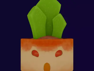 Small cactus pots Free 3D print model