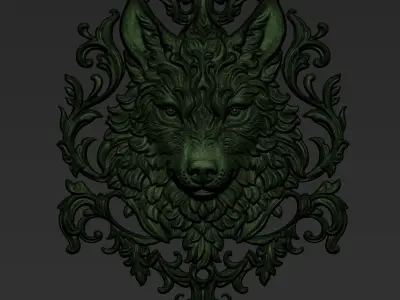 Wolf Head A1 3D print model