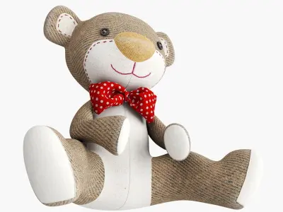 Plush Bear Teddy Low-poly 3D model