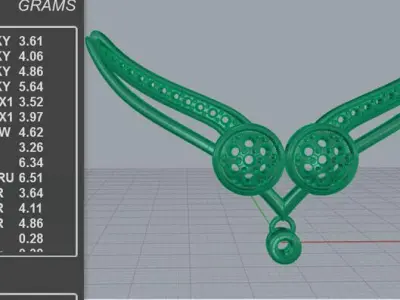 V-Shaped Diamond Pendant 3D print model