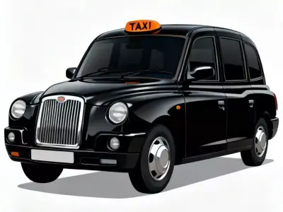 Iconic London Black Cab 3D Model Low-poly 3D model