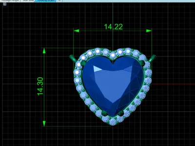 Pendant Heart Style 3D print model