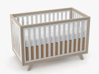 Baby Cribs Set 3D Model Collection