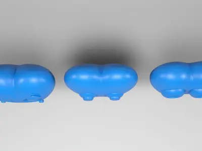 Funny hearts 3D print model