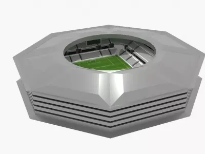 Football Stadium Low-poly 3D model