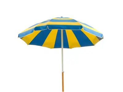 Striped Umbrella model pack Low-poly 3D model