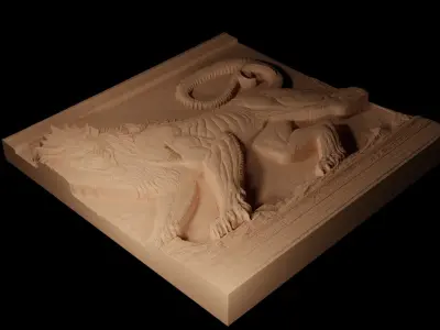 Manticore CNC 3d Print High Relief Sand Casting 3D print model
