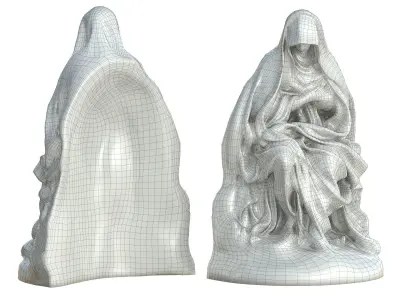Statue 012 Low-poly 3D model