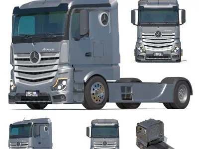 CONTAINER  BENZ ACTROS 3D model