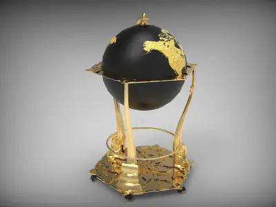 World Globe Decoration Piece 3D model