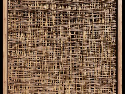 Ceiling wood  thin branch beam n2  3D model