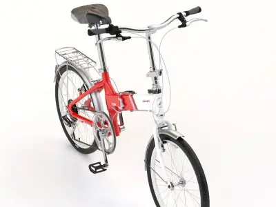 Giant Fd806 Lightweight Red-White Folding Bicycle 3D model