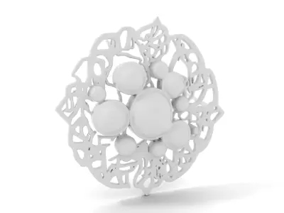 Intricate Silver Medallion model pack Low-poly 3D model