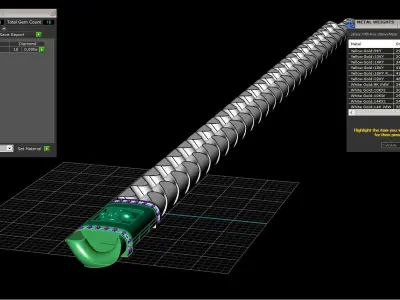 Cuban chain bracelet size 17 model 649 3D print model