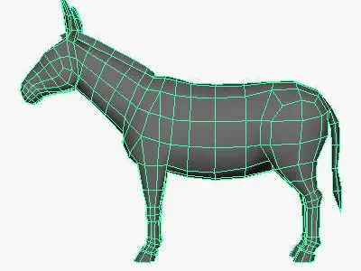 Low Poly Donkey Low-poly 3D model