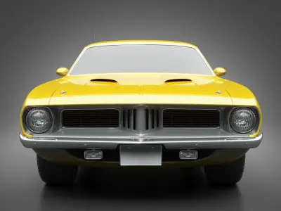 1972 Plymouth Cuda 440 3D model