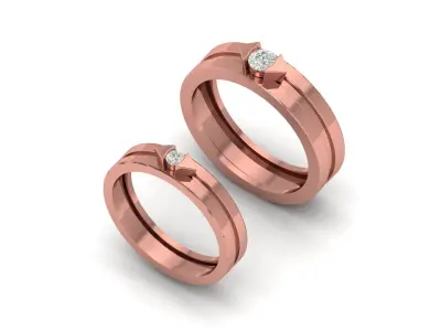 Couple Ring 3D print model buy