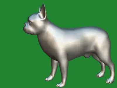 French Bulldog Breed Low-poly 3D model