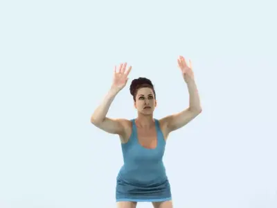 Yearn 11F Volleyball Overhead Sports Woman Low-poly 3D model