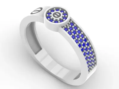 Jewelry Diamond Ring Model RG04 Free 3D print model
