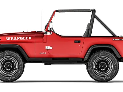 Jeep Wrangler YJ 1988 3D model