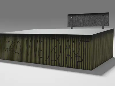 Service Station Low-poly 3D model