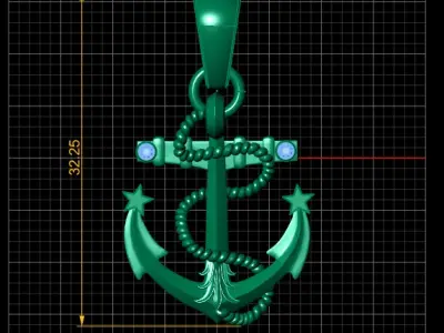 ANCHOR PENDANT 3D PRINTABLE MODEL 3D print model
