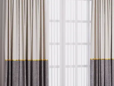 Curtains 02 3D model